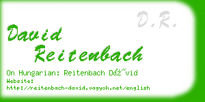 david reitenbach business card